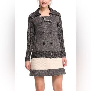 Desigual by M. Christian Lacroix longline wool blend knit blazer jacket size XL